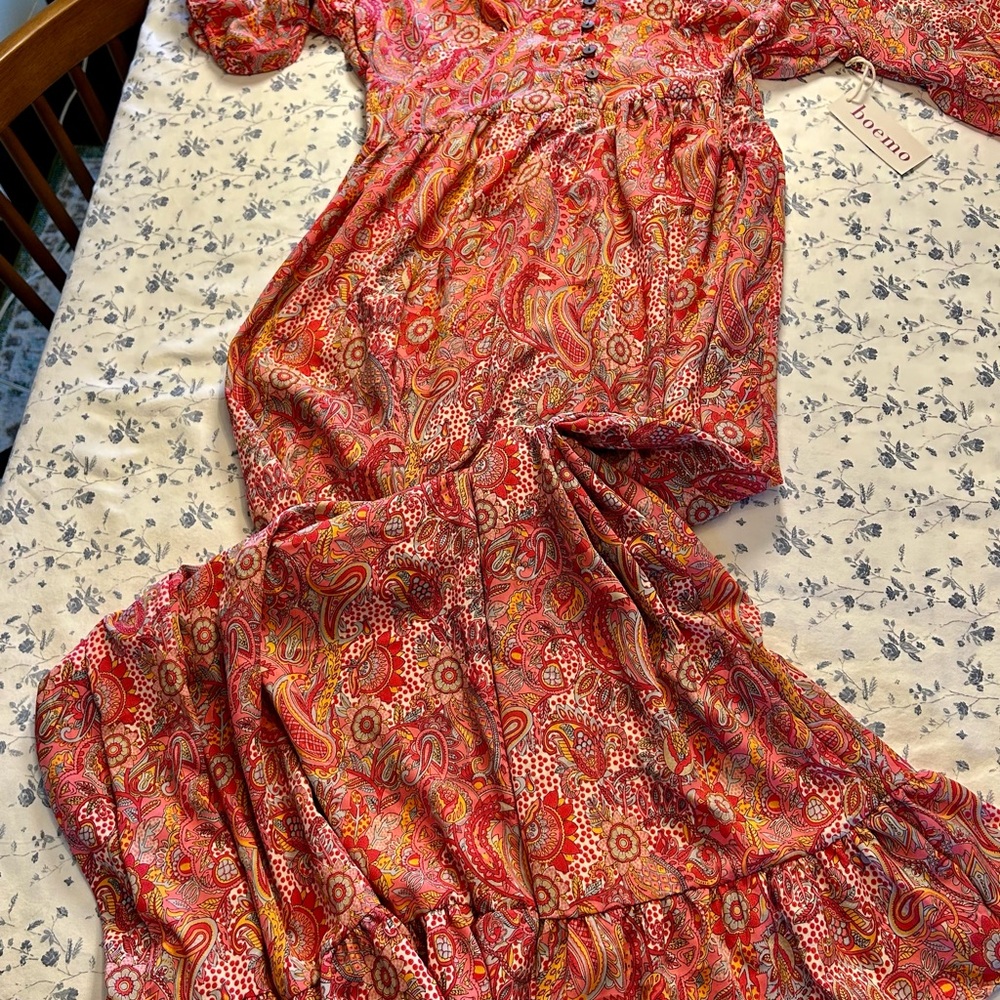 Floral Paisley Maxi Dress